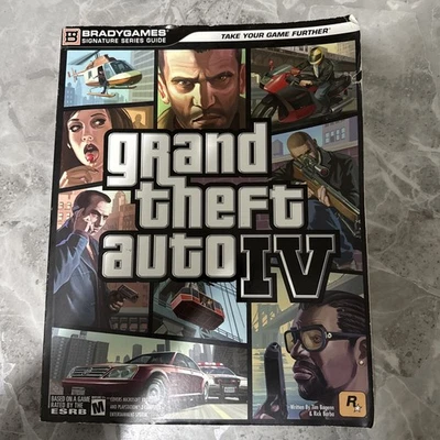 GTA 4 Grand Theft Auto IV Signature Series Brady Games Strategy Guide Book & Map - Image 1 of 3
