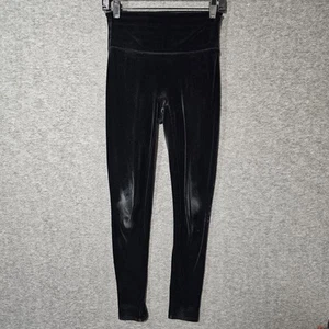 SPANX Black Velvet Leggings Women’s Size Medium Style 2070 Mid-Rise Waist (82) - Picture 1 of 12