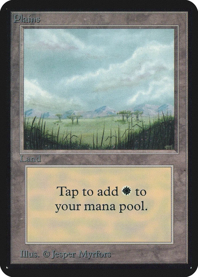 Plains (B Little Trees) Alpha HEAVILY PLD Basic Land MAGIC MTG CARD ABUGames - Image 1 of 1