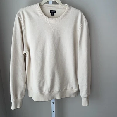 Sudadera J.Crew 100% Algodón Cuello Redondo Marfil Crema Talla M Foto 1 de 4