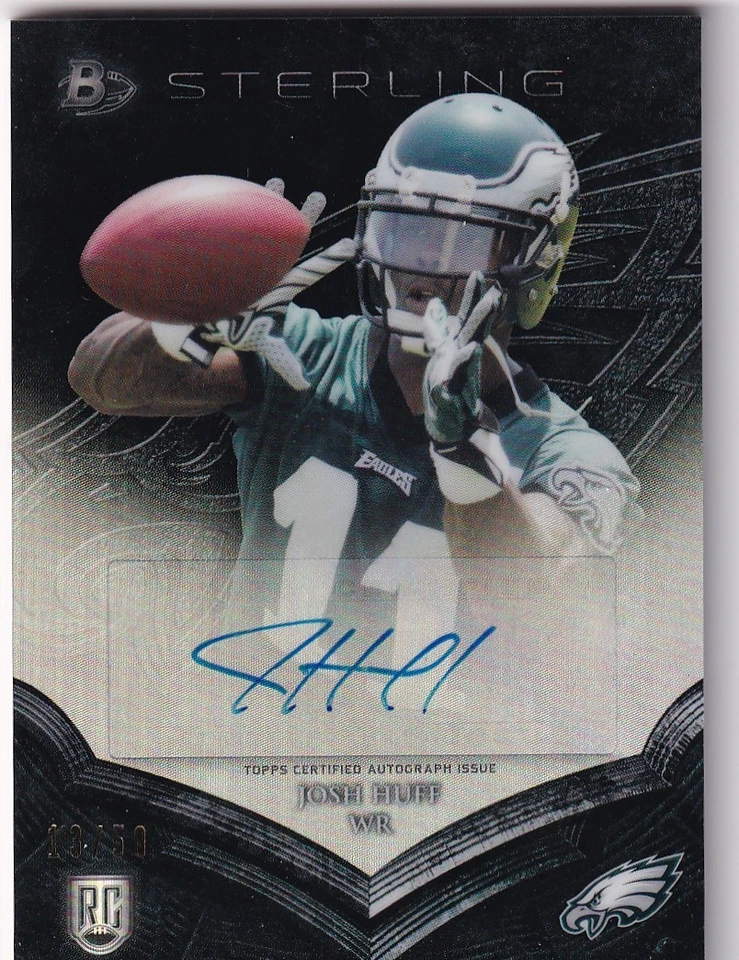 2014 Bowman Sterling Autographs Black Refractors #BSAJHU Josh Huff RC 13/50 - Image 1 of 2