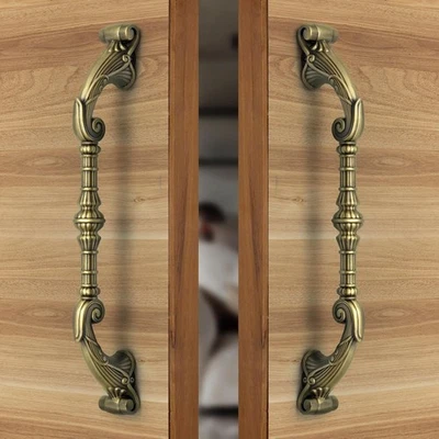 Türgriff für Haupttür Zug-Drückgriff Haus/Büro Messing Antik - 2er Pack - Bild 1 von 4