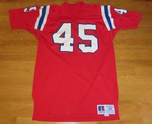Game Used Russell Label NEW ENGLAND PATRIOTS No. 45 (Size 48) Football Jersey - Picture 1 of 14