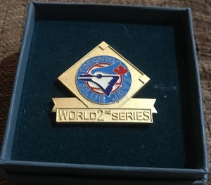 1993 Toronto Blue Jays 2nd World Series Press Pin With Original Box - Picture 1 of 3