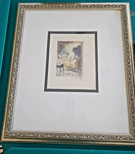Louis Icart Original Aquatint Etching "STUBBORN FLAME" La Nuit et le Moment - Picture 1 of 10