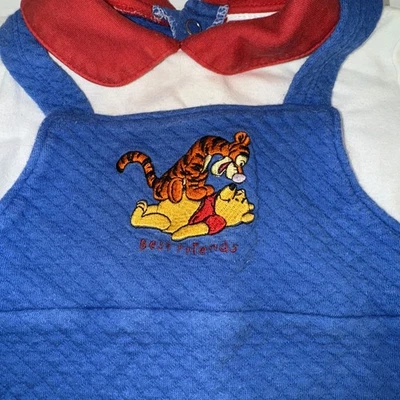 Vintage 90s Disney Winnie the Pooh Best Friends Romper Jumper 6 Months  RARE - Image 1 of 4