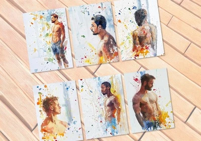 Modern Male Portraits, Prints on Matte Paper | Oil Painting Prints - Image 1 of 4