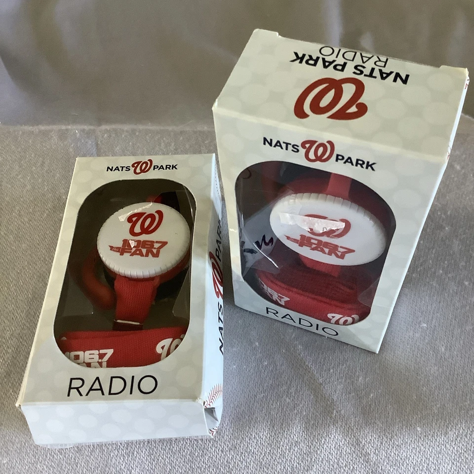Baseball WASHINGTON NATIONALS - 106.7 THE FAN FM RADIO w/ LANYARD - NEW boxed  - Image 1 of 4