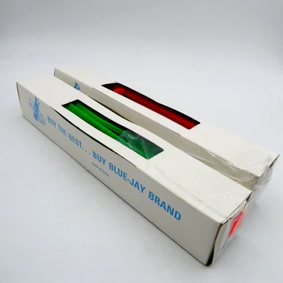 VTG Blue Jay Brand Chenille Stems Pipe Cleaners 2 Open Boxes Red Green Christmas - Image 1 of 4