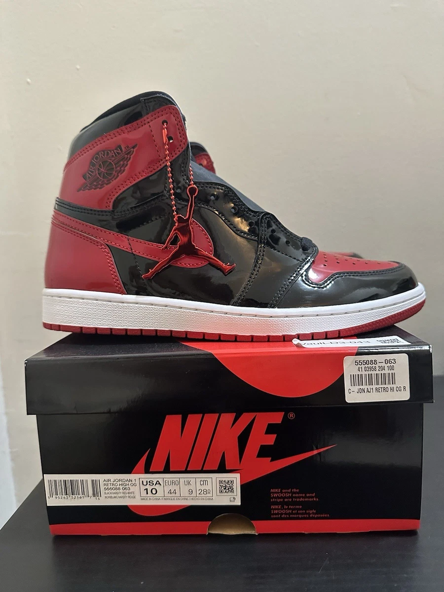 Jordan 1 Retro OG High Patent Bred for Sale | Authenticity