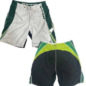 KIRRA Men's Vintage 90s Surf Trunks Board Shorts Size 34 (Wax Remover & Opener) - Picture 1 of 7