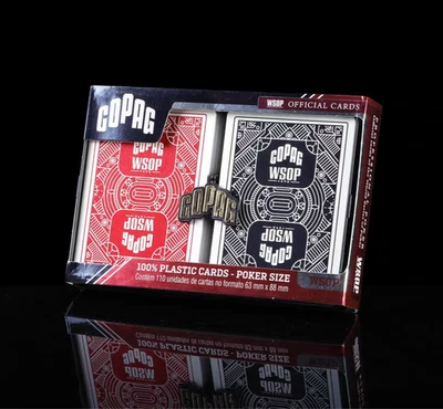 COPAG WSOP Plastik Karten Poker Canasta Jumbo Eckzeichen Spielkarten