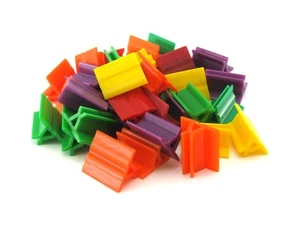 Pack de 35 Soportes para Tarjetas Rectangulares (18mm x 20mm) - Colores Surtidos - Imagen 1 de 1