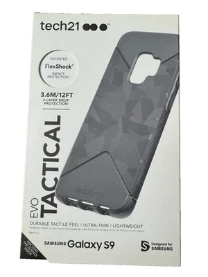 Tech21 Evo Tactical FlexShock Case for Samsung Galaxy S9 - Black - Image 1 of 2