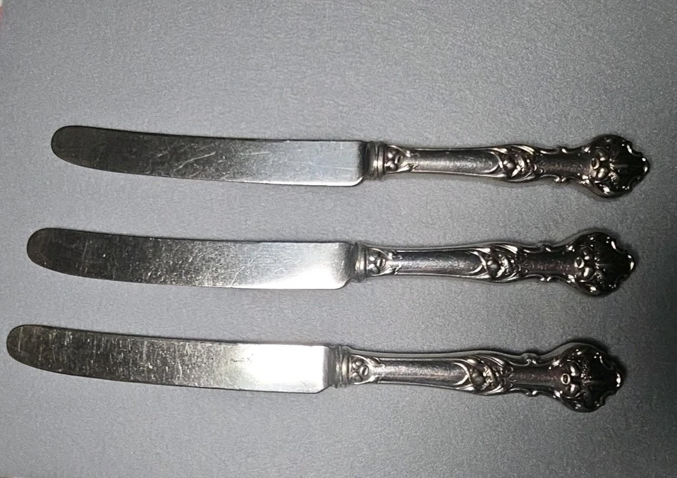 Charter Oak, Old French Hollow Dinner Knives, 9¾" 1906, Rogers Bros, Set Of 3 - Image 1 of 1