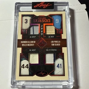 2025 Seasons In The Sun Game Used Relic #/3 Award Season 1969 Piniella Seaver + - Picture 1 of 2
