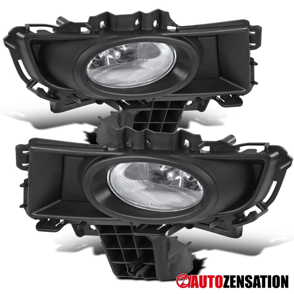Fit 2007-2009 Mazda 3/4Dr Sedan Clear Lens Fog Lights Lamps Pair+Bulbs+Switch Foto 1 de 4