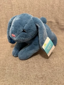 New! Easter Medium Blue Floppy Bunny Plush, 11.5 in, by Way To Celebrate - Picture 1 of 10
