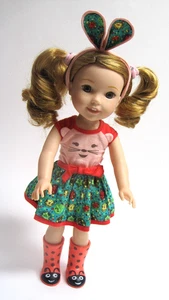American Girl, Gummistiefel Wishers, WILLA, 14,5", 2016, KOMPLETTES Outfit - Bild 1 von 16
