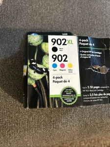 Confezione da 4 pezzi originali HP 902XL nero /902 ciano/magenta/giallo ottobre 2022 - Foto 1 di 4