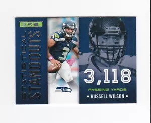 2013 Rookies and Stars Statistical Standouts #22 Russell Wilson Seahawks Badgers - Foto 1 di 2