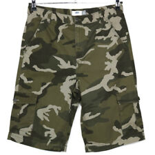 Old Navy Boys Camo Camouflage Cargo Shorts Size 18 Husky Green Adjustable Waist