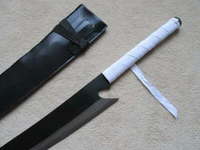 S3135 ESPADA BLANQUEADOR ICHIGO KUROSAKI TENSA ZANGETSU ZANPAKUTO PISTOLA HOJA DE METAL 41" Foto 1 de 4