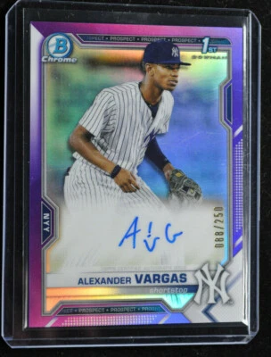 BB - 2021 - Bowman Chrome - Purple Ref - Alexander Vargas - 88/250 - CPA-AV - Image 1 of 2