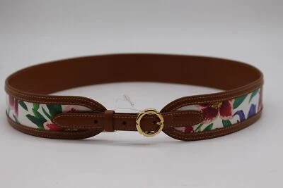Cinturón Salvatore Ferragamo FLORAL Cuero Marrón Talla 85 Foto 1 de 4