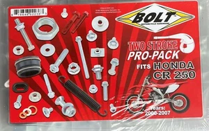 HONDA CR DOS TIEMPOS CR 250 2000-2007 PAQUETE DE ORUGAS HARDWARE TUERCA PERNO JUEGO ESTILO OEM - Imagen 1 de 2