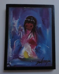 Ted DeGrazia 2" Refrigerator Magnet Flower Girl Southwest Native American Art - Picture 1 of 1