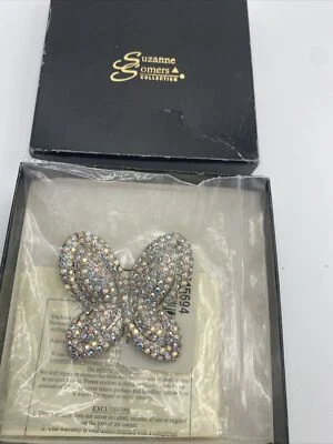 Suzanne Somers 系列水钻蝴蝶胸针 HSN 2002 — 第 1/4 张图片
