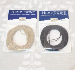 Stampin Up Hanfgarn 2 Farben #20 Natur und Schwarz 12 Yards pro Rolle NEU - Bild 1 von 4
