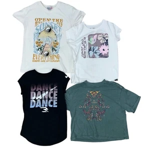 T-Shirt Paket Grafik T-Shirts Kurzarm Freizeit Oberteile Mädchen Gr. M - Bild 1 von 11