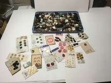 Lot Antique VTG Buttons MIXED UNSORTED 2 pounds CRAFT USE DECOR SOME MATCHES