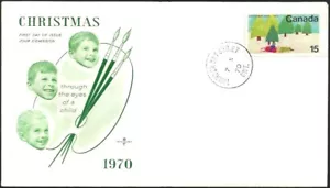 Canada # 530 "CHRISTMAS" Fine New 1970 Rosecraft Issue - Picture 1 of 2