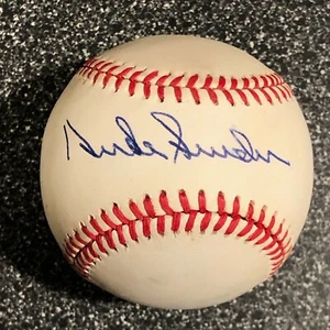 Duke Snider Hand Signed Baseball Autograph Brooklyn Dodgers HOF Bart Giamatti - Picture 1 of 2