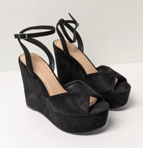 Chinese Laundry Ellia Wedge Sandals, Black, Women's 7.5 M - Picture 1 of 5
