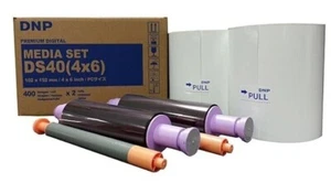 KIT MÉDIA DNP DS40 (4X6) (2 ROULEAUX PAR BOITE). 400 IMPRESSIONS PAR ROULEAU. - Photo 1/2