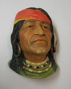 Busto cabeza navajo nativo americano-6" por Legend Products England 1984 por F. Wright - Imagen 1 de 10