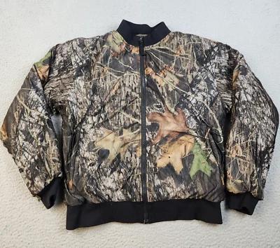 Browning Bomber Jacket Mens Medium Camo Hunt Thermal Insulated Soft Reversible - Image 1 of 4