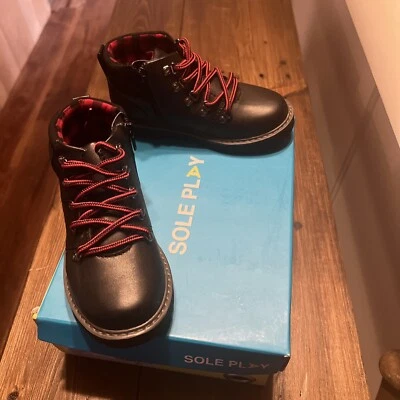 Подошва Play-Kids черный туризм ботинки красный клетку вкладыш размер 10 М см. размер диаграммы - Изображение 1 из 4