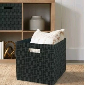 Better Homes & Garden™ ~ TRIPLE STRIPE GEO ~ 12.75" ~ Fabric Storage Cube/Bin - Picture 1 of 7