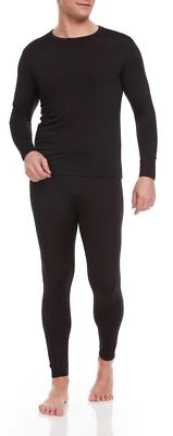 Men Microfiber Fleece Thermal Winter Lined Long Johns Warm Underwear Shirt Pants - Image 1 of 2