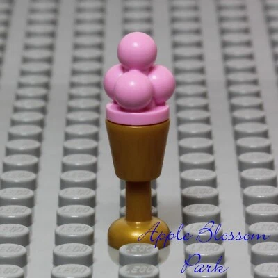 NUEVO Lego Minifigura Rosa FRESA HELADO HELADO HELADO HELADO -Niño Niña Amigos Postre Comida Foto 1 de 3