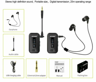 UHF Wireless In Ear Monitor System for Studio Recording Stage Monitor Earphone - Image 1 of 4