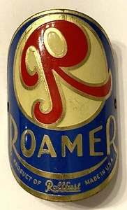 NOS antique Rollfast ROAMER bicycle HEAD BADGE tag #218 - Picture 1 of 4
