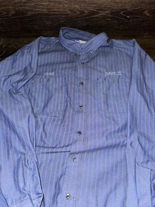 VTG Case IH Protexall Farm Work Wear Shirt Long Sleeve Adult 3XLT Blue Stripe US - Picture 1 of 7