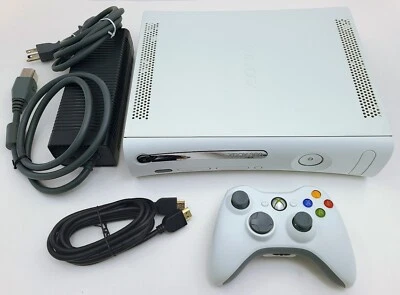 Microsoft XBox 360 Pro 4GB White Video Game Console Gaming System 360P Kids Room - Image 1 of 4