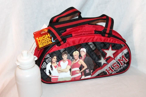 NEW WITH TAG DISNEY HIGH SCHOOL MUSICAL WILDCATS PURSE/HANDBAG W WATER BOTTLE Cover